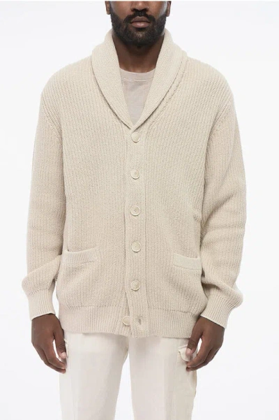 Brunello Cucinelli Shawl Neck Pure Cotton Cardigan