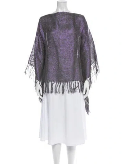 Pre-owned Brunello Cucinelli Shawl In Purple