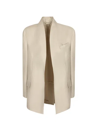 Brunello Cucinelli Shawl-lapel Blazer In Neutral
