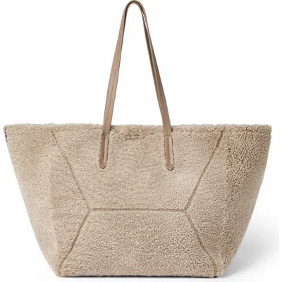 Brunello Cucinelli Shearling Bc Duo Bag In Brown