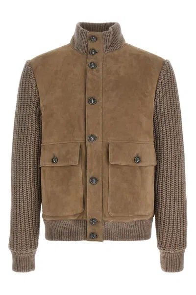 BRUNELLO CUCINELLI SHEARLING BOMBER JACKET