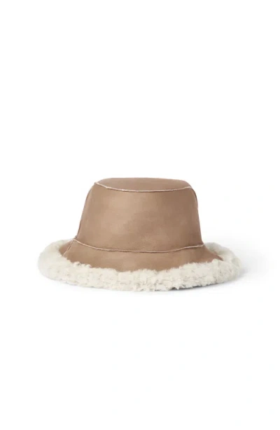 BRUNELLO CUCINELLI BRUNELLO CUCINELLI SHEARLING BUCKET HAT