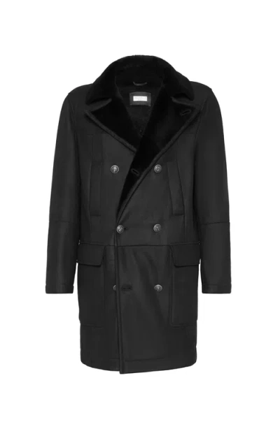 BRUNELLO CUCINELLI BRUNELLO CUCINELLI SHEARLING CABAN JACKET