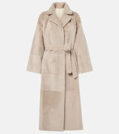 BRUNELLO CUCINELLI REVERSIBLE SHEARLING AND LEATHER COAT