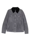 Brunello Cucinelli Shearling Jacket In Gray