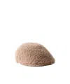 Brunello Cucinelli Shearling Flat Cap In Metallic
