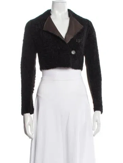 Pre-owned Brunello Cucinelli Shearling Jacket In Black