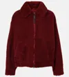 Brunello Cucinelli Shearling Jacket In Red