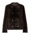 Brunello Cucinelli Reversible Double-breasted Fur Jacket With Button Detailing In Brown