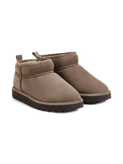 Brunello Cucinelli 皮毛一体衬里靴子 In Brown