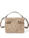 Brunello Cucinelli Shearling Mini Bag In Neutral