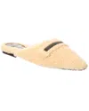 Brunello Cucinelli Shearling Mule In Neutral