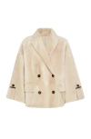 Brunello Cucinelli Shearling Reversible Outerwear In Neutral