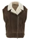 Brunello Cucinelli Shearling-lined Leather Vest