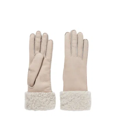 Brunello Cucinelli Sheepskin Gloves In Neutral