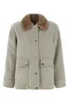 Brunello Cucinelli Sheepskin Insert Jacket In Gray