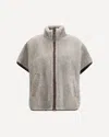 Brunello Cucinelli Sheepskin Jacket With Adjustable Drawstring Waist In Brown