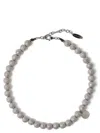 Brunello Cucinelli Shimmer Bead Necklace In Silver