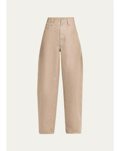 Brunello Cucinelli Shimmer Denim Pants In Brown
