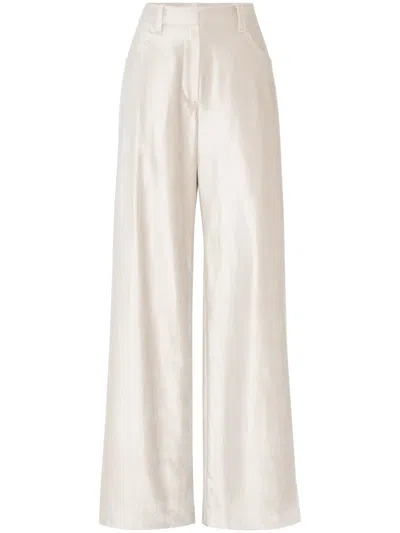 Brunello Cucinelli Wide-leg Trousers For Women In Beige