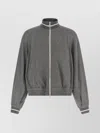 Brunello Cucinelli Shimmering Long Sleeves Ribbed Sweatshirt In Gray