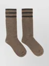 Brunello Cucinelli Shimmering Striped Mid-calf Socks