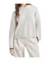 Brunello Cucinelli Shining British Ribbed Cashmere Silk Sweater In White