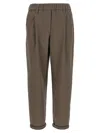 Brunello Cucinelli Elastic Waistband Trousers With Pockets And Loops