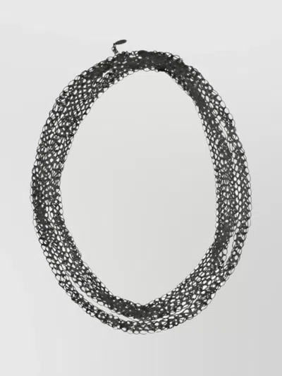 Brunello Cucinelli Shiny Beads Multi-strand Necklace In Black