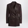 Brunello Cucinelli Women Shiny Linen Jacket With Shiny Details