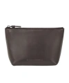 Brunello Cucinelli Shiny Calfskin Clutch With Pull Tab In Brown