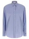 Brunello Cucinelli Long-sleeve Button-up Shirt In Blue