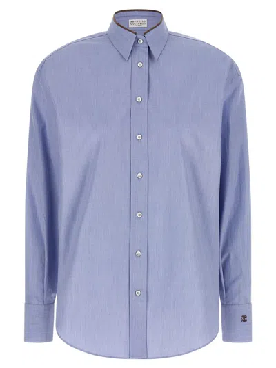 BRUNELLO CUCINELLI BRUNELLO CUCINELLI 'SHINY COLLAR DETAIL' SHIRT