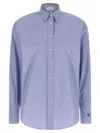 Brunello Cucinelli Long-sleeve Button-up Shirt In Blue