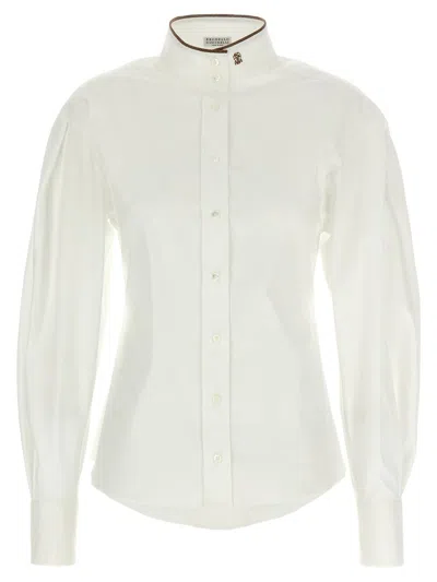 BRUNELLO CUCINELLI BRUNELLO CUCINELLI 'SHINY COLLAR DETAIL' SHIRT