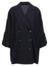 Brunello Cucinelli 'shiny Cuff Details' Caban Coat