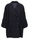 Brunello Cucinelli 'shiny Cuff Details' Caban Coat