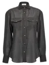 Brunello Cucinelli Shirts In Gray