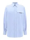 Brunello Cucinelli Women Shirt With Iconic Jewelry Detail In Blue