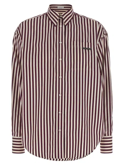 Brunello Cucinelli Shiny Detail Shirt And Blouse Bordeaux