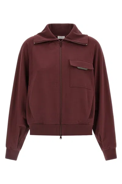 BRUNELLO CUCINELLI 'SHINY FLAP DETAIL' SWEATSHIRT