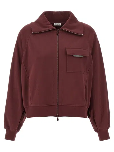 BRUNELLO CUCINELLI BRUNELLO CUCINELLI 'SHINY FLAP DETAIL' SWEATSHIRT