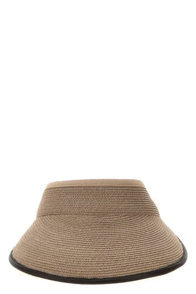 Brunello Cucinelli 'shiny Leather Trim' Visor