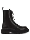 Brunello Cucinelli "shiny Loop Detail" Lace-up Ankle Boots In Black