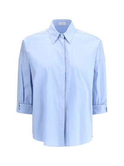 Brunello Cucinelli Shiny Monili Shirt In Multicolor