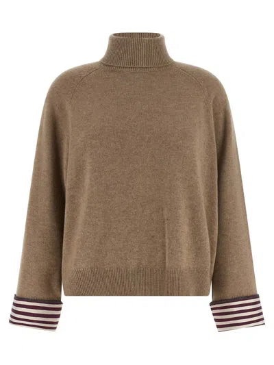 BRUNELLO CUCINELLI BRUNELLO CUCINELLI 'SHINY SHIRT DETAILS' SWEATER