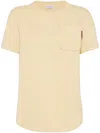 Brunello Cucinelli Bead-embellished Cotton-jersey T-shirt In Yellow