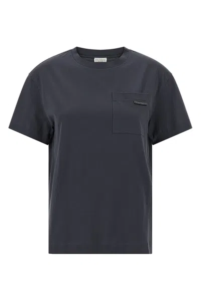 BRUNELLO CUCINELLI 'SHINY TAB' T-SHIRT