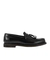 Brunello Cucinelli Minimal Shiny Tassel Calfskin Lo In Black