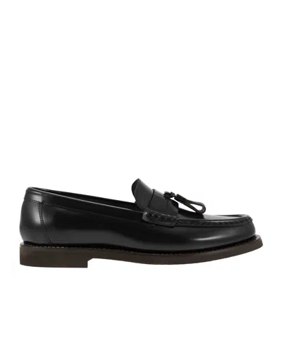 Brunello Cucinelli Patent Leather Loafer With Shiny Tassels In Black